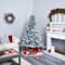 6ft. Pre-Lit Flocked West Virginia Fir Artificial Christmas Tree, Clear LED Lights